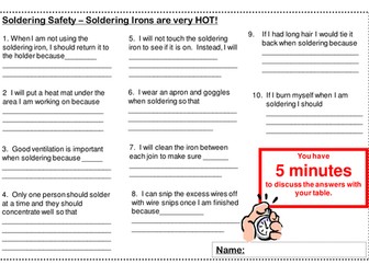 Soldering Safety Task