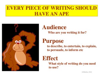 Prompt Card/Poster - Audience/Purpose/Effect