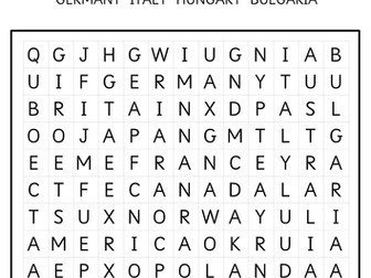 World War 2 grids and word search