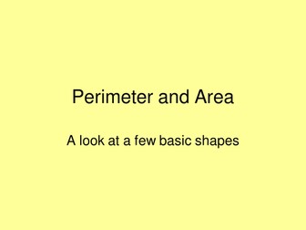 Area and Perimeter PowerPoint- KS3/GCSE