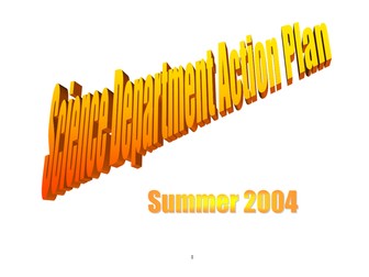 Science Faculty Action Plan Exemplar