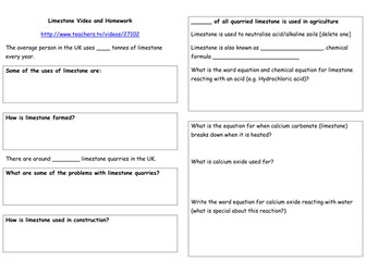 AQA C1a Limestone