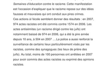 Article on Semaine d’éducation contre le racisme