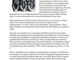 When to ignore bad behaviour.