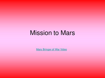 KS3 / GCSE Cross Curricular - Mission to Mars