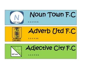 Literacy Table Groups - Football