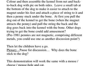 Magnet game for ks1, showing how a magnet works