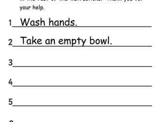 muddled up instructions- breakfast