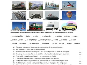 les transports en français