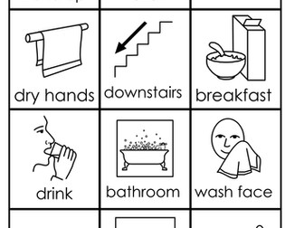 Morning routine mini-schedule Widgit CIP2