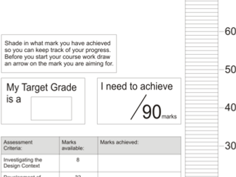 AQA GCSE student mark tracking sheet