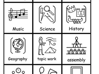 Visual timetable - Primary phase using Widgit CIP2
