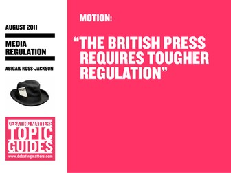 Debating Matters Competition - Media Regulation