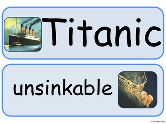 Titanic topic words