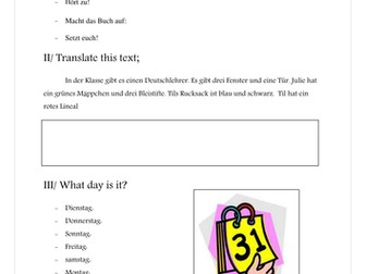 Revision/preps sheets