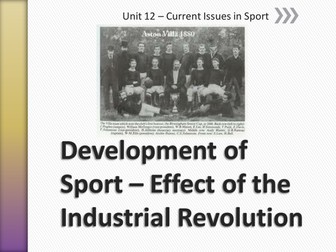 Current Issues in Sport - Industrial Revolution