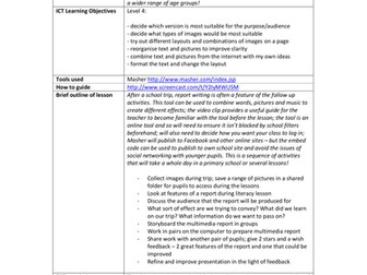 Creating Multimedia Reports using Web 2.0 tools
