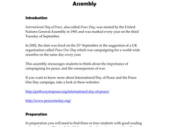 International Day of Peace Assembly