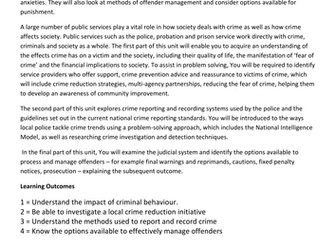 BTEC Uniformed Public Services Level 2 Unit 12