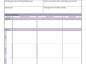 MFL Lesson Plan Template (old version)