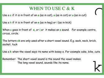 When to use C and when to use K