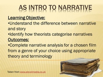 Media Studies Introduction to Narrative