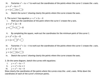 Sketching Quadratics