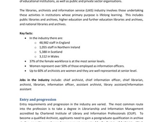 LLUK: Libraries, archives and information services