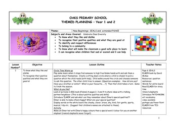 New beginnings with supporting PSHCE links