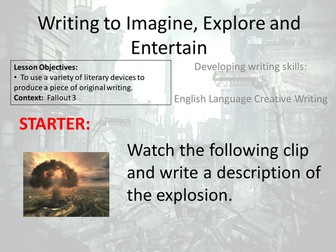 Writing based on the opening to Fallout 3