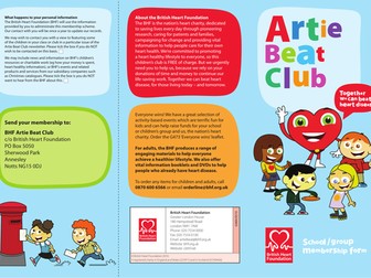 Artie Beat club school membership form