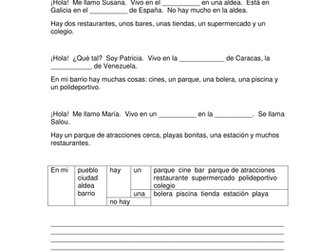 ¿Qué hay en tu pueblo? What is there in your town