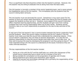 The Role of Secondary School Council Link Teachers