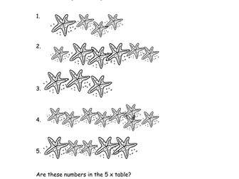Starfish 5x tables