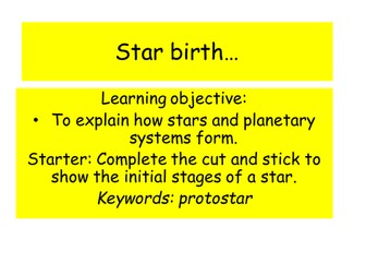 Star birth powerpoint