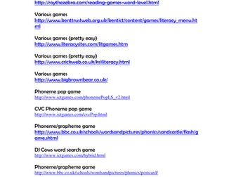 Spelling/phonics games