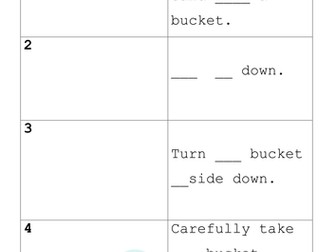 Instructions for making a sandcastle