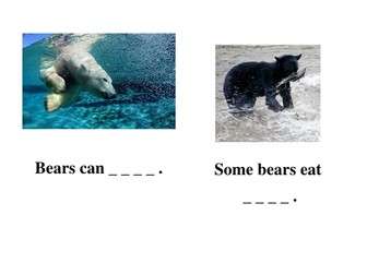 We are going on a bear hunt bear reading & writing