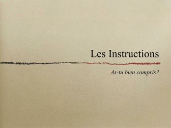 Classroom instructions