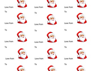 Father Christmas labels