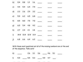 Decimal sequences