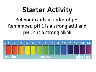 Acid and Alkali card sort