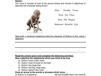 Lesson observation, plan and resources - Gollum