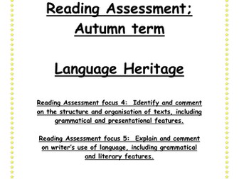 Year 9 assessment - Language heritage