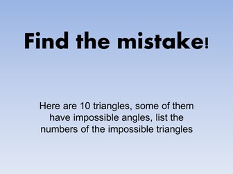 Find the mistake (angles in triangles)