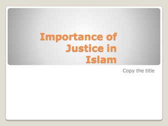 Importance of justice in Islam