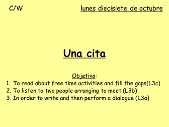 Listos 1 Unidad 6 - Una Cita