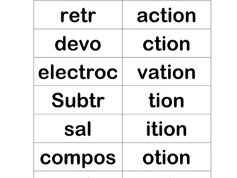 Suffix 'ion endings