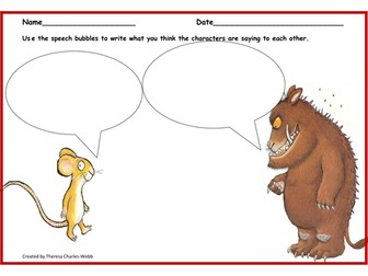 Gruffalo speech bubbles.