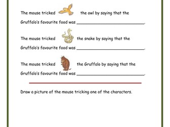 How did the mouse trick the animals - The Gruffalo